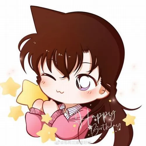 Hình Ran phiên bản chibi ôm tim, tóc nâu ấm, ánh mắt hiền, nền sáng tạo cảm giác dịu