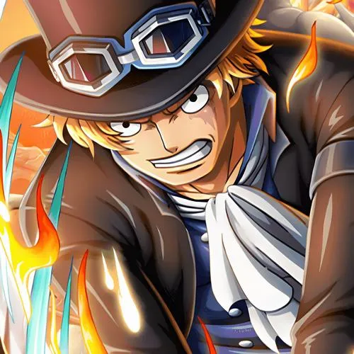 48 Ảnh Sabo Viêm Đế ngầu với mũ ống cao kèm kính lửa bùng sáng thần thái thủ lĩnh