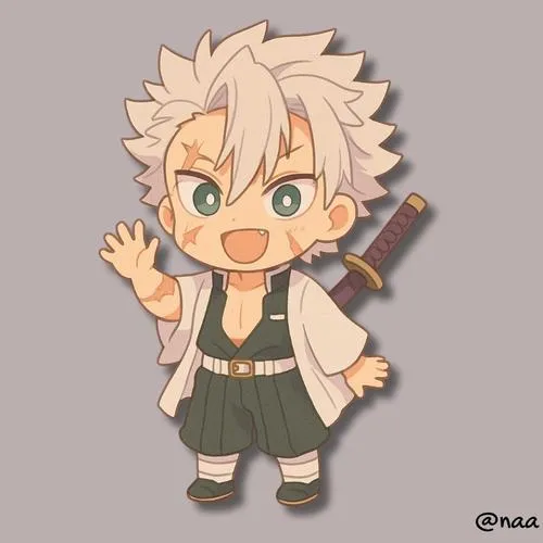 BST 72 Ảnh Sanemi Chibi cute khiến thần thái khó ở hóa ra lại đáng yêu bất ngờ