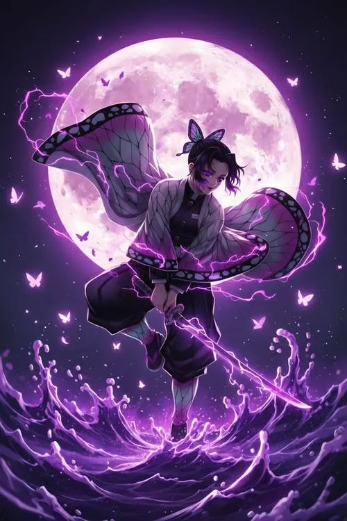 Lưu ngay 94 Hình Ảnh Shinobu Kocho fanart ngầu tông tím trắng nhìn dịu mắt