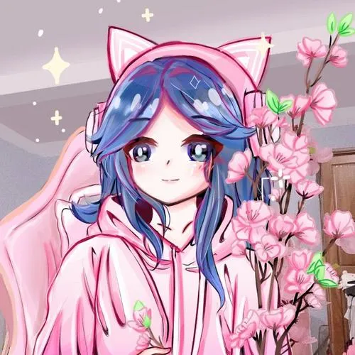 30 Ảnh Simmy Anime Chibi Cute với nụ cười và mái tóc xanh đặc trưng của Trúc Đào