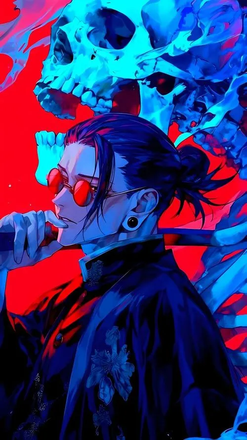 Hình nền Suguru Geto góc nghiêng trầm mặc nụ cười mỏng bóng chú linh lẩn khuất