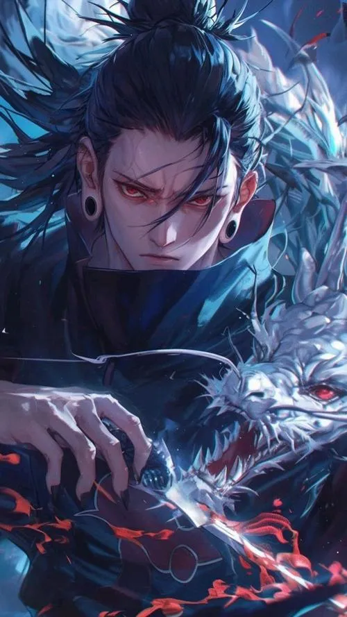 Ảnh ngầu Geto kết ấn điều khiển chú linh không khí lạnh buốt tông đen tím