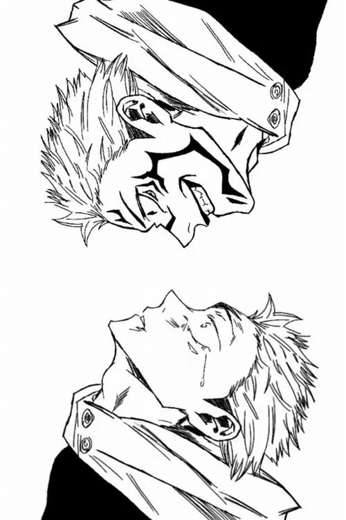 Ảnh gojo vs sukuna manga đẹp tông đen trắng
