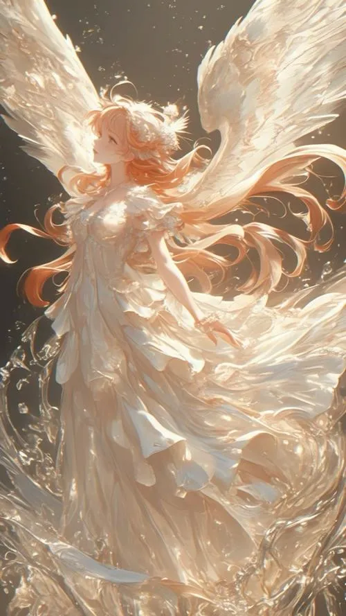 Áo choàng như sương phủ nếp vải và quầng mờ êm