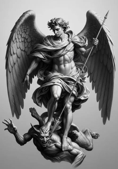 Bản ảnh thiên sứ mơ màng với bầu trời và mây trắng