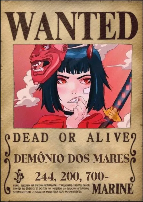 Hình Robin dạng quỷ truy nã, nền đỏ nổi bật, cảm giác đe dọa cực mạnh, hợp ảnh nền anime ngầu