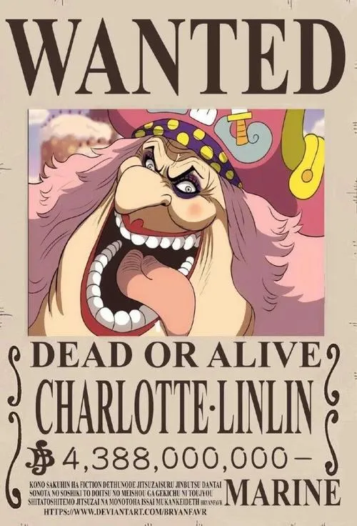 Ảnh Charlotte Linlin truy nã, nụ cười đáng sợ, khí thế Big Mom tràn khung, treo thưởng nhìn là rợn