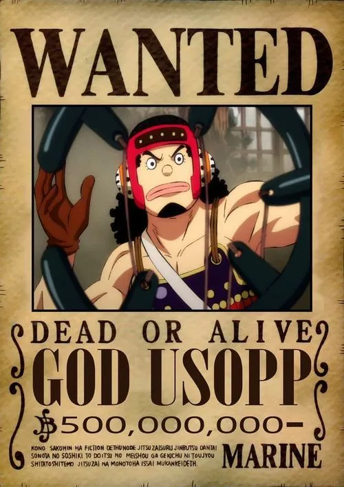 Hình God Usopp truy nã bản màu, nụ cười khoe răng, chất hài duyên, hợp làm ảnh bìa vui nhộn