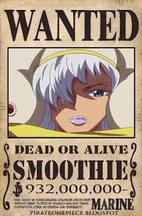 Hình Smoothie poster truy nã, vẻ lạnh lùng quyền lực, tông màu mạnh, hợp ảnh bìa anime sang chảnh