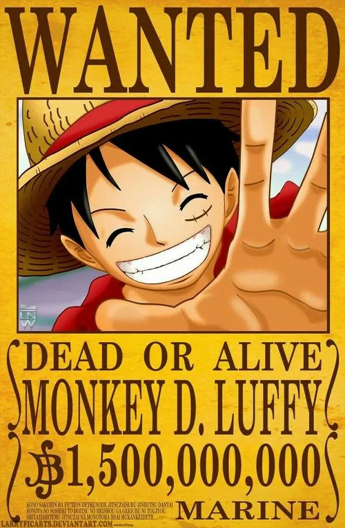 Hình 4K Luffy truy nã, nụ cười rộng đầy tự tin, mức Berry gây choáng, đúng chất Mũ Rơm