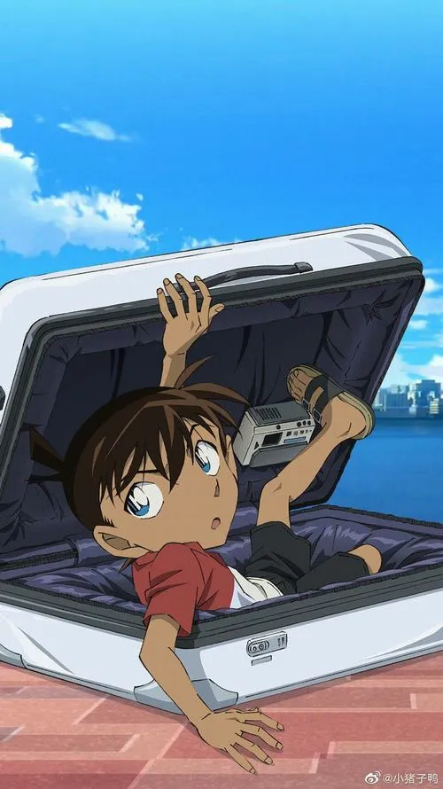 Hình nền thám tử nhí ngồi học cạnh máy tính, góc nhìn từ trên, cảm giác chăm chỉ dễ mến