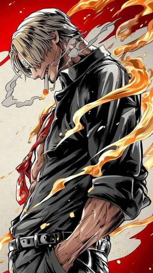 Ảnh fanart đầu bếp Mũ Rơm bày món ăn Baratie, tay khéo léo, không dùng tay đánh nhau, nhìn rất đời