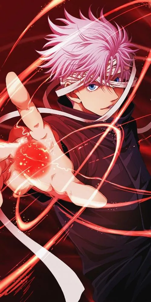 Hình nền điện thoại Yuji Itadori nắm tay siết chặt, chú lực mỏng bám da, cảm giác sắp bùng nổ