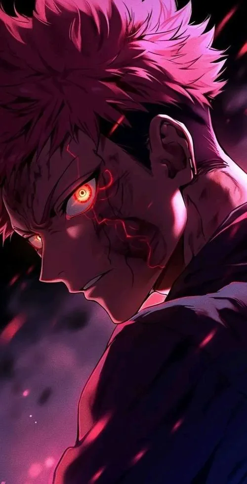 50 Ảnh Yuji Itadori tóc hồng nổi bật ánh mắt lì lợm giữa khung cảnh chú thuật u ám