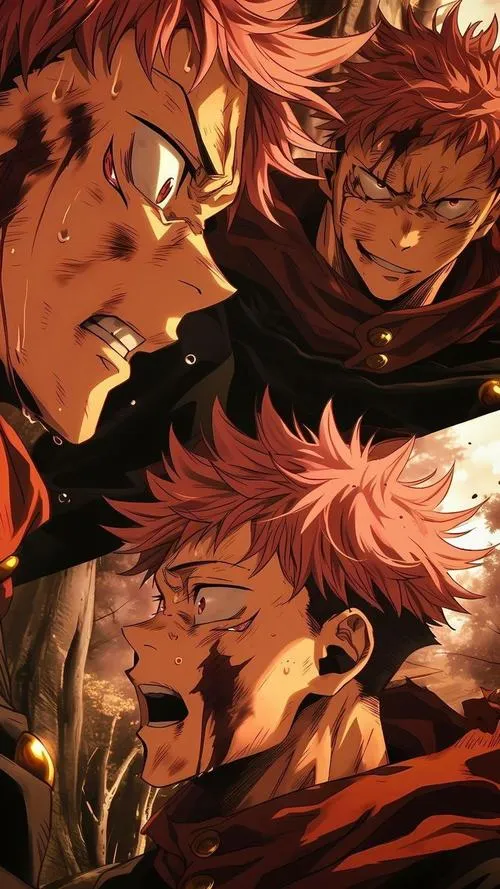 Hình nền điện thoại Yuji Itadori tối giản, tập trung ánh mắt ấm áp, vẫn toát ý chí bất khuất