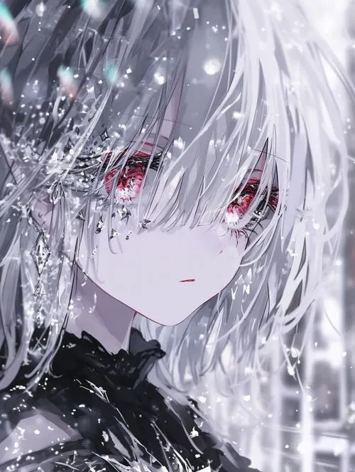 Ảnh anime nữ ngầu cận mặt, đường nét sắc gọn như nói thẳng không vòng vo