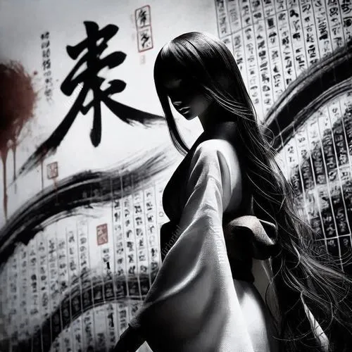 Avatar dễ thương nữ trầm ánh mắt lạnh trên phông nền trống