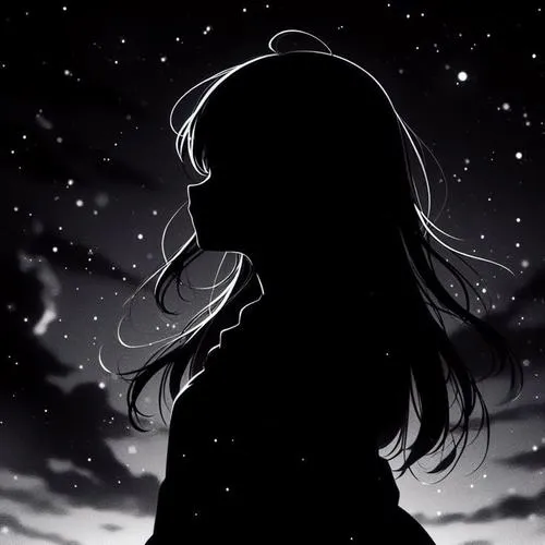 Hình đại diện ngầu nữ lạnh tay tóc tối màu ánh sáng yếu