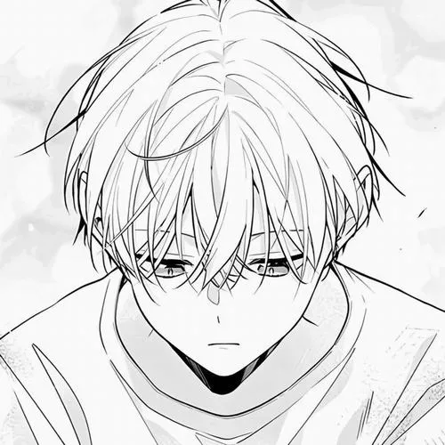 Hình profile anime nam đơn sắc làm nổi cảm xúc