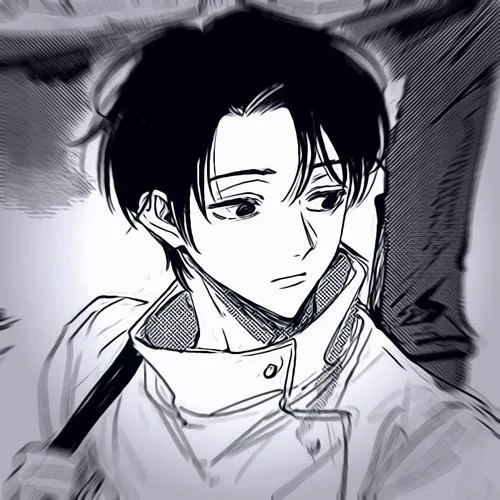 Ảnh avatar anime đen trắng với tông sáng tối và tương phản mạnh rõ nét