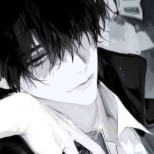 Chân dung nghệ thuật anime nam đơn sắc tạo nhịp thị giác