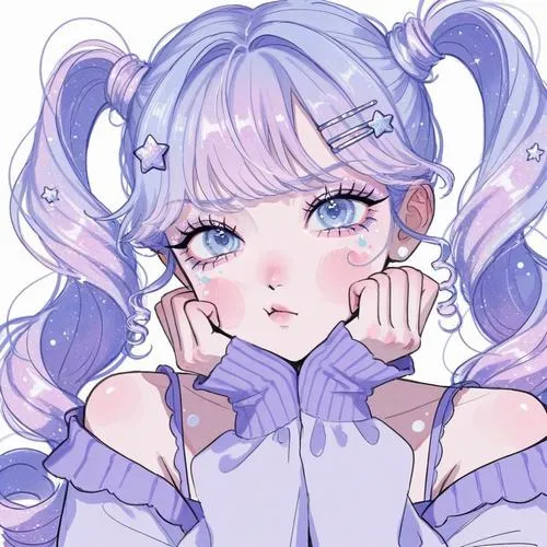 Thú bông nhỏ tạo điểm nhấn cho ảnh anime nữ cute