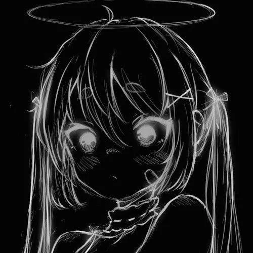 Ảnh avatar màu đen buồn với ánh sáng một phía trầm mặc