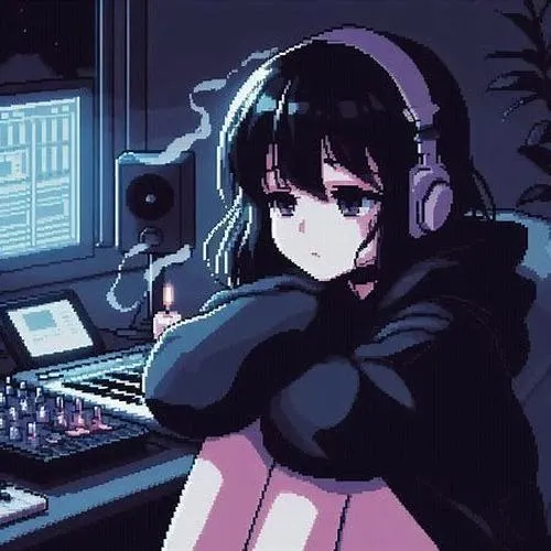 Ảnh anime bối cảnh đường phố vắng với chấm sáng xa