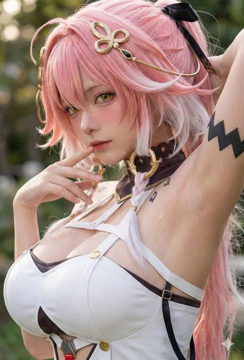 Gái xinh anime với makeup kiểu truyện tranh và thần thái 2D