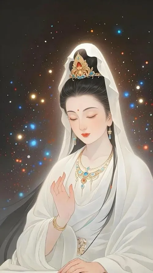 Hình ảnh phật Quan Âm Bồ Tát đẹp ở thần thái hay đẹp ở ánh hào quang