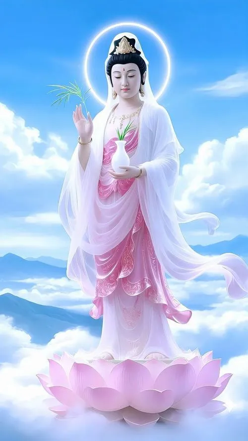 Một góc sáng dịu trong hình ảnh phật Quan Âm Bồ Tát đủ khiến tâm trí bớt chao đảo