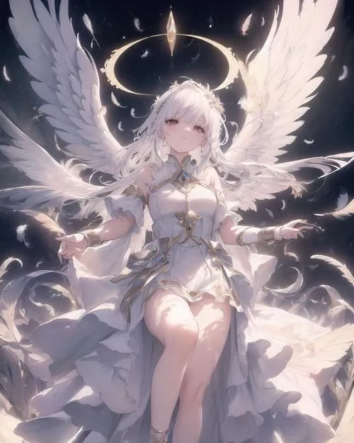 Đôi cánh gồm lông tơ và lông lớn nổi bằng viền sáng