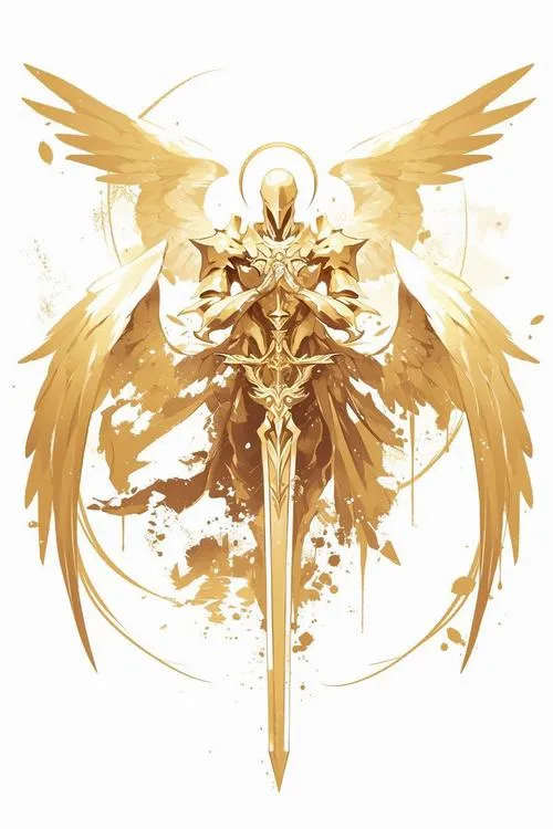 Raphael nghiêng mặt với viền sáng quanh tóc trong xanh trời