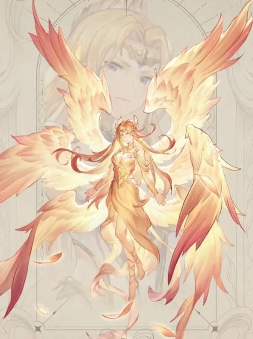 Thánh nữ nhìn xa trong trắng sữa và hiệu ứng bokeh mơ hồ