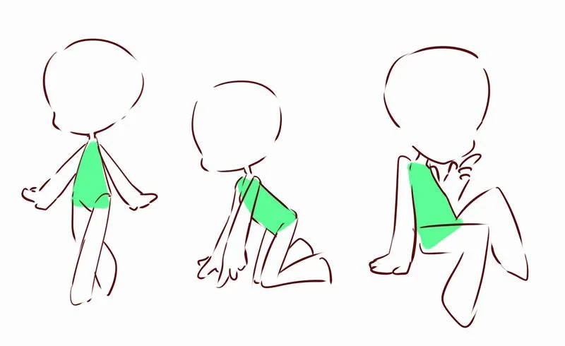 Dựng thân kiểu “hạt đậu/quả lê” để ra dáng đáng yêu