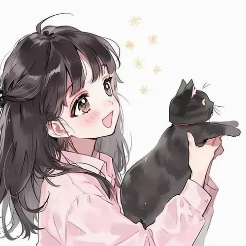 Avatar đôi mèo thể hiện gắn kết qua dáng ngồi quấn quýt