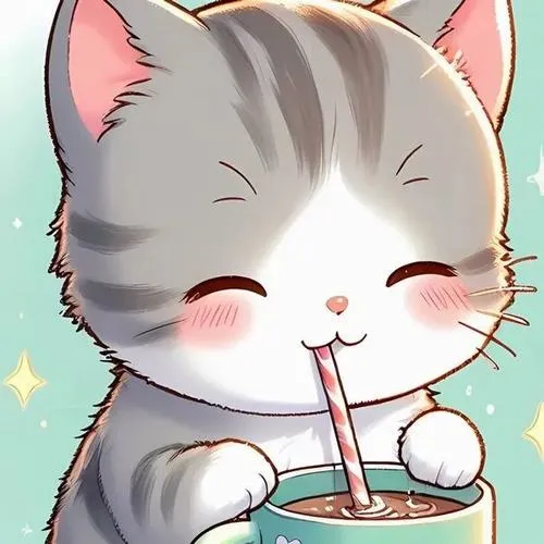 Avatar đôi mèo dễ thương với ánh nhìn dính cặp đầy tình yêu