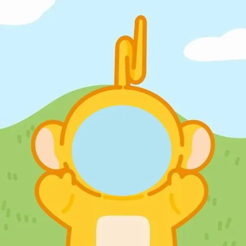 Chibi khỉ vàng nền trời, vòng mặt trống nổi bật, ghép mặt là ra meme ngay.