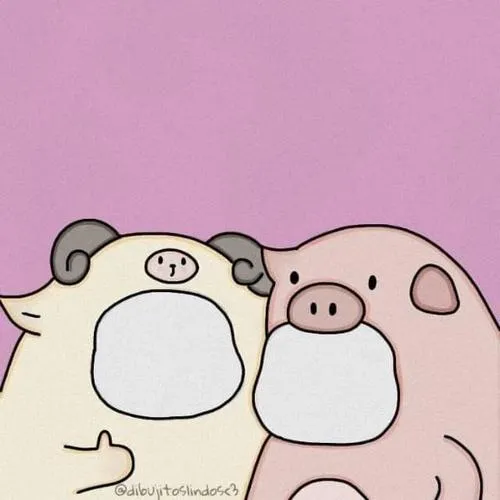 Nhóm chibi ba bé thú nền tím, mặt trống, ghép ảnh cả nhóm nhìn cưng lịm.