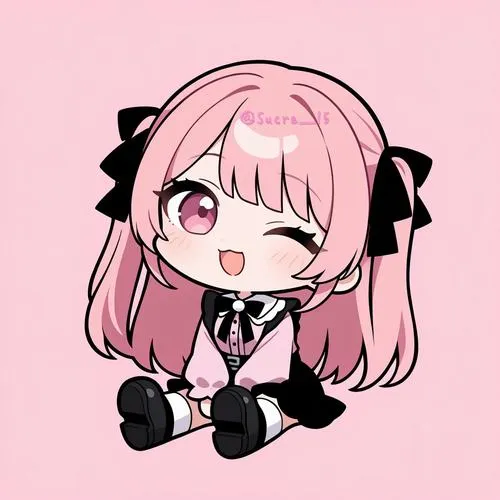 Hình avatar dễ thương với mắt to long lanh tông hồng