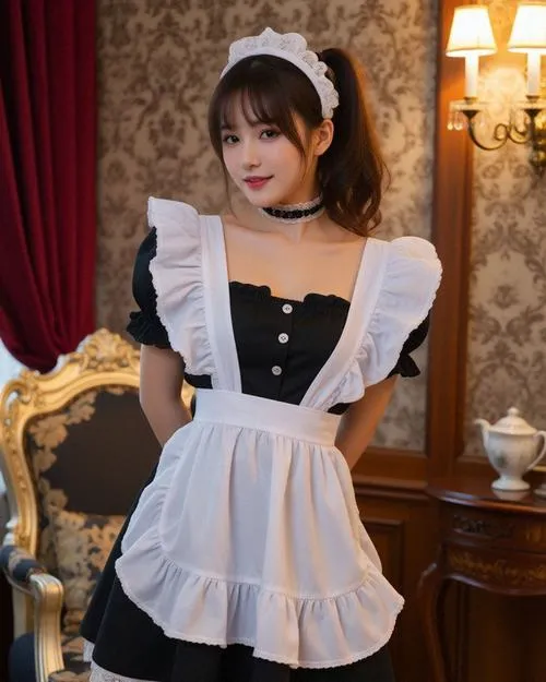 Ảnh cosplay hầu gái sexy mang tinh thần nghệ thuật đương đại