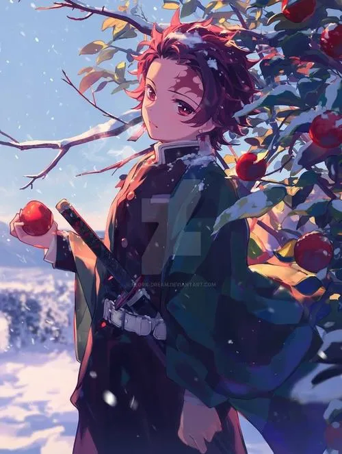 90 Ảnh và Hình Nền Tanjiro Kamado ngầu tông xanh đen hiệu ứng nước cuộn nhìn đẹp mắt