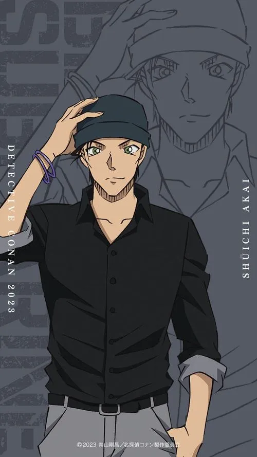 Avatar Okiya Subaru kéo mũ len, nửa cười nhẹ, nền xám, cảm giác hiền nhưng cảnh giác.