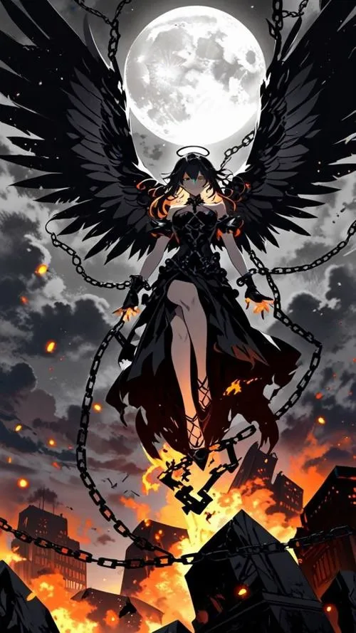 Ảnh anime hắc ám mang vẻ đẹp hắc ám đầy bí ẩn