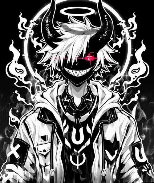 Ảnh anime phản diện ngầu thể hiện thần thái không cảm xúc lạnh mạnh