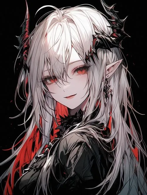 Ảnh đôi cánh quỷ mở rộng cùng hào quang đen tối