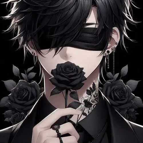 Ảnh avatar anime nam đường nét sắc tông màu tối