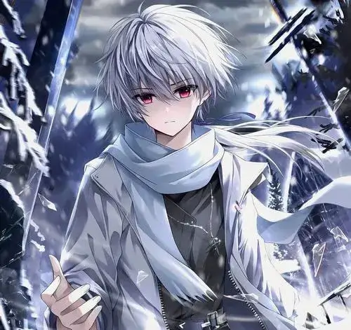 Hình profile cute anime nam bố cục gọn nền tối