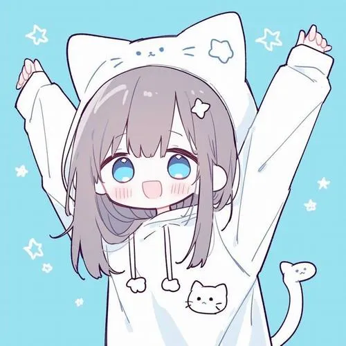 Ảnh profile chibi nữ nổi bật má hồng cùng nụ cười nhẹ tinh tế